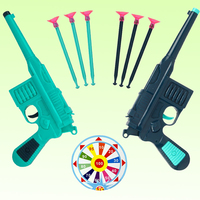 Boys Plastic Toy Gun with Suction-Cup Darts Preschool Children's Interactive Toy Gift Set for Ages 4-7 Educational Shooting Game