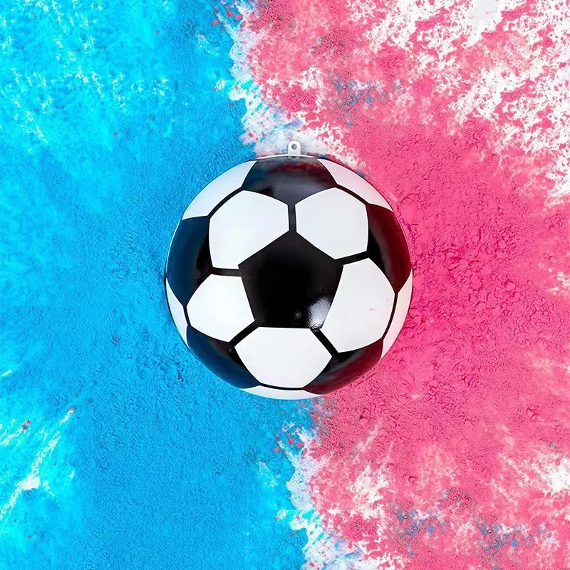 Exploding Powder Soccer Ball with Blue Pink Powder Sequins Kit Gender Reveal Baby Boys Girls Ultimate Party Decorations Supplie