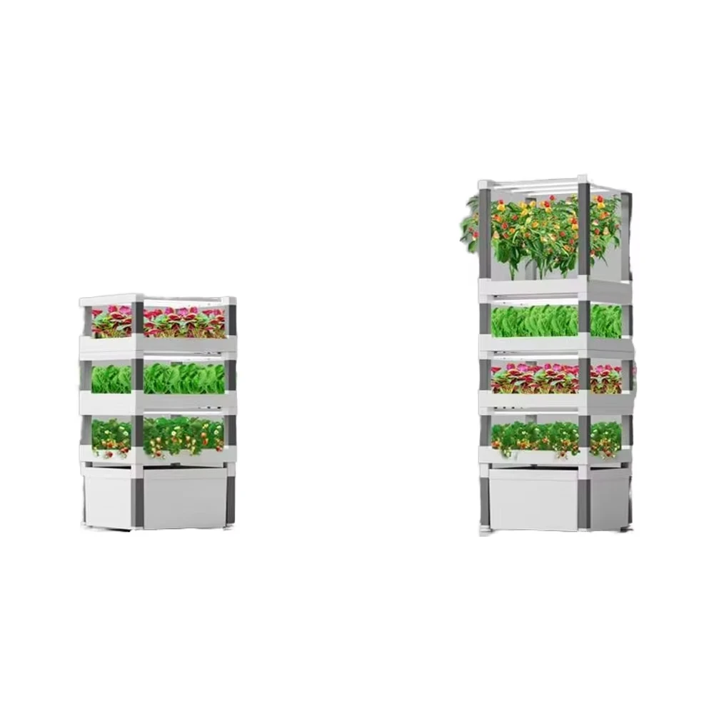 

App Controlled Vertical Hydroponic Growing System Smart Indoor Garden Kit with Automatic Water Pump and LED Grow Light for Home