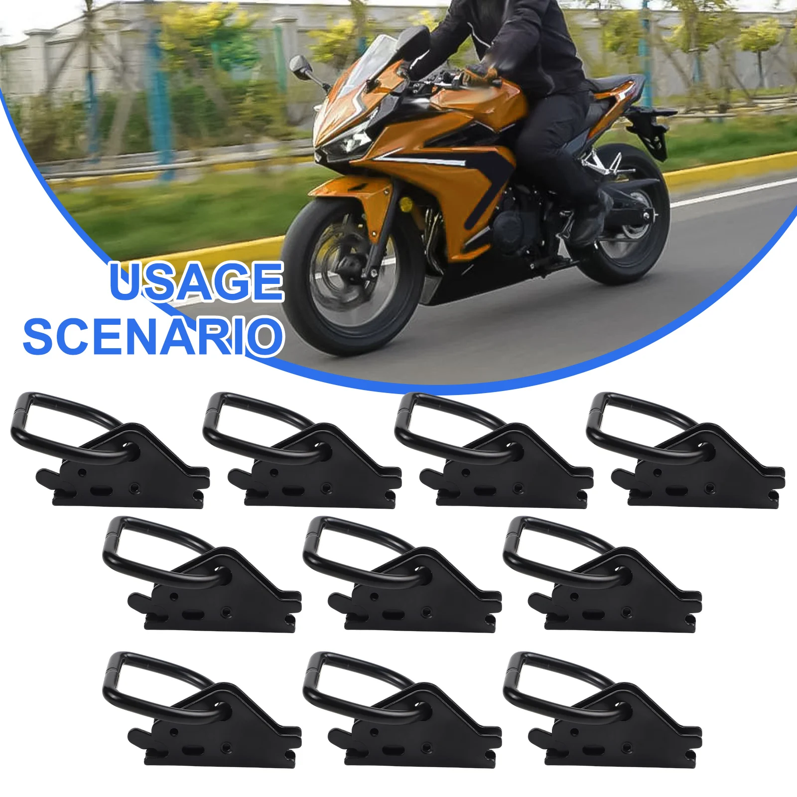 D Ring Secure Anchors 10PCS for Etrack For Trailers Pickup Trucks and Motorcycles Zinc Coated Steel for Rust Prevention