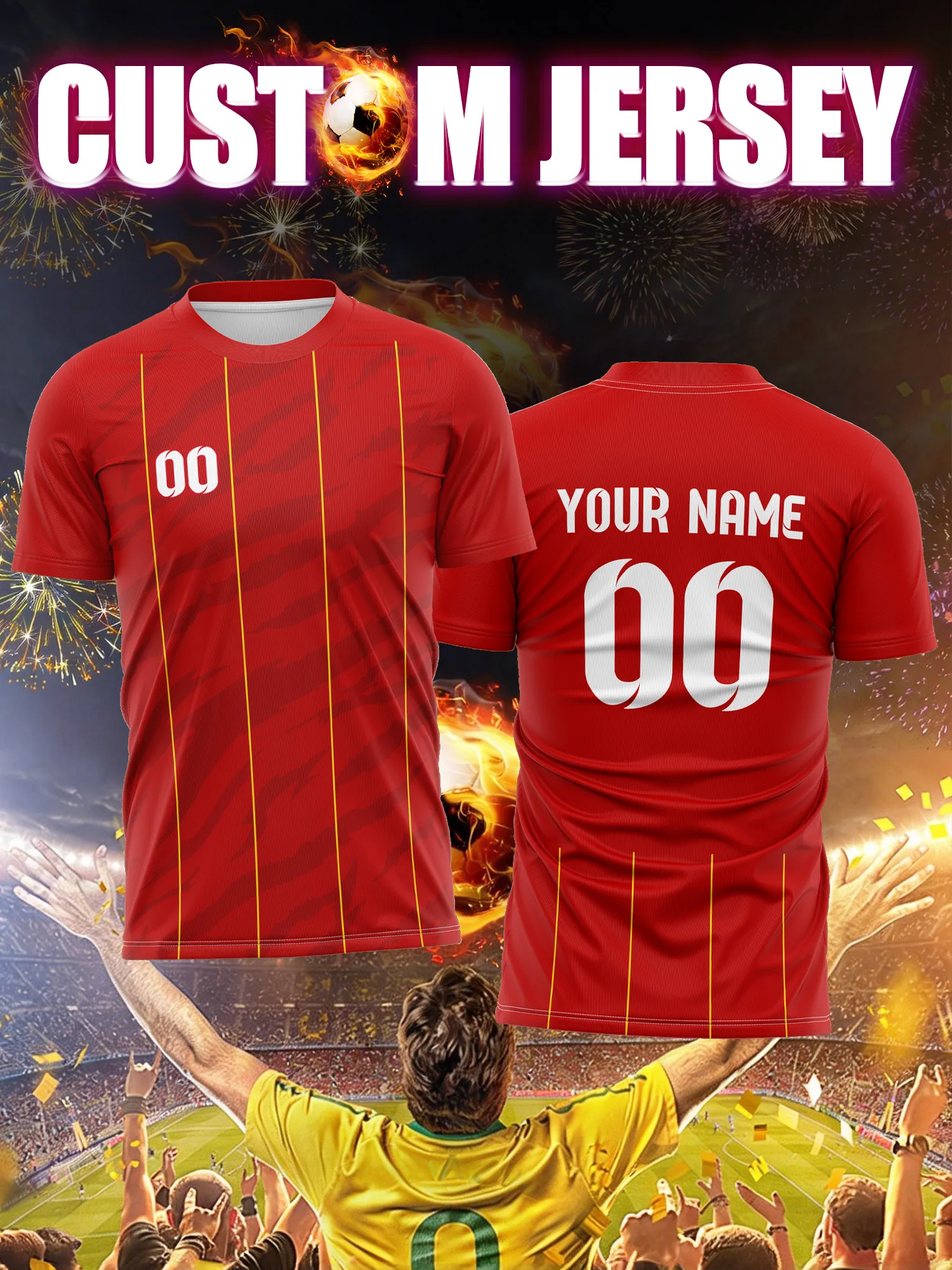 

Футболка для футбола с индивидуальным изображением, номером и именем, спортивная футболка для бега и фитнеса, быстросохнущая, устойчивая к запаху, для активного отдыха