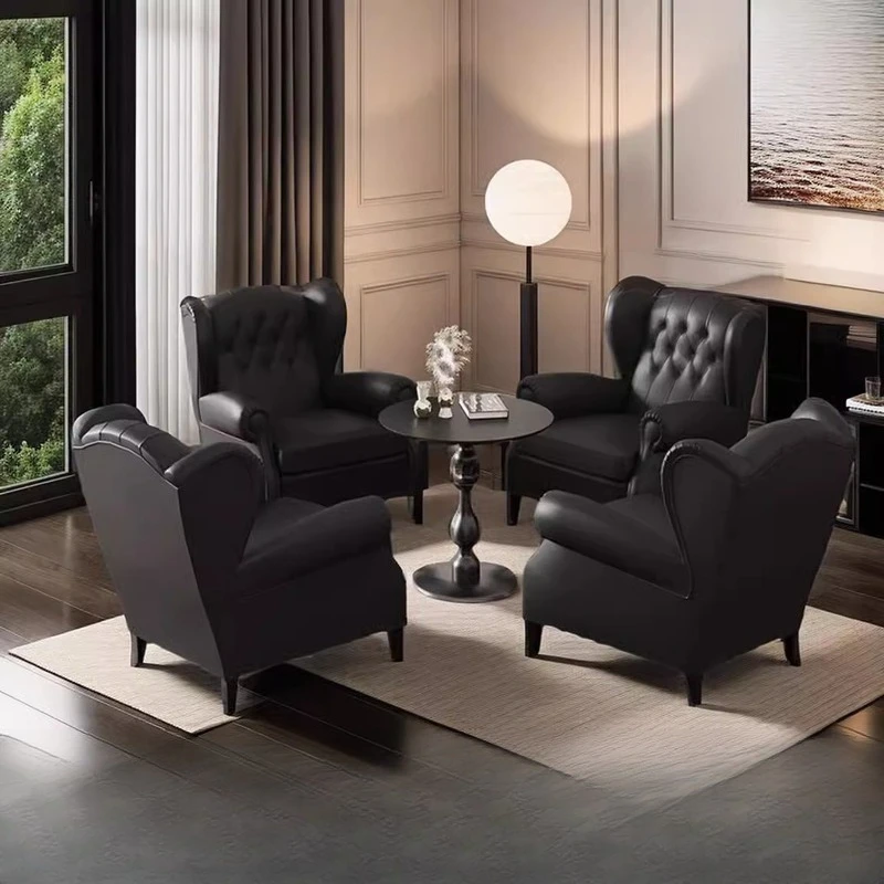 Single sofa chair Whiskey bar Clear bar Leisure cigar chair Hotel clubhouse Negotiation B & B chair