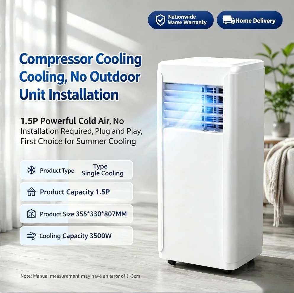 Portable Air Conditioner 3000 Btu air Conditioner Environmentally Friendly US UK UN EU Plugs Use Air Freshener Cool Heat