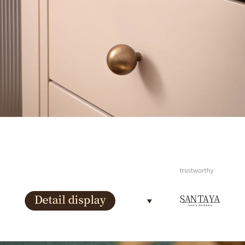 Round antique brushed brass cabinet knob — supplier illustration 13