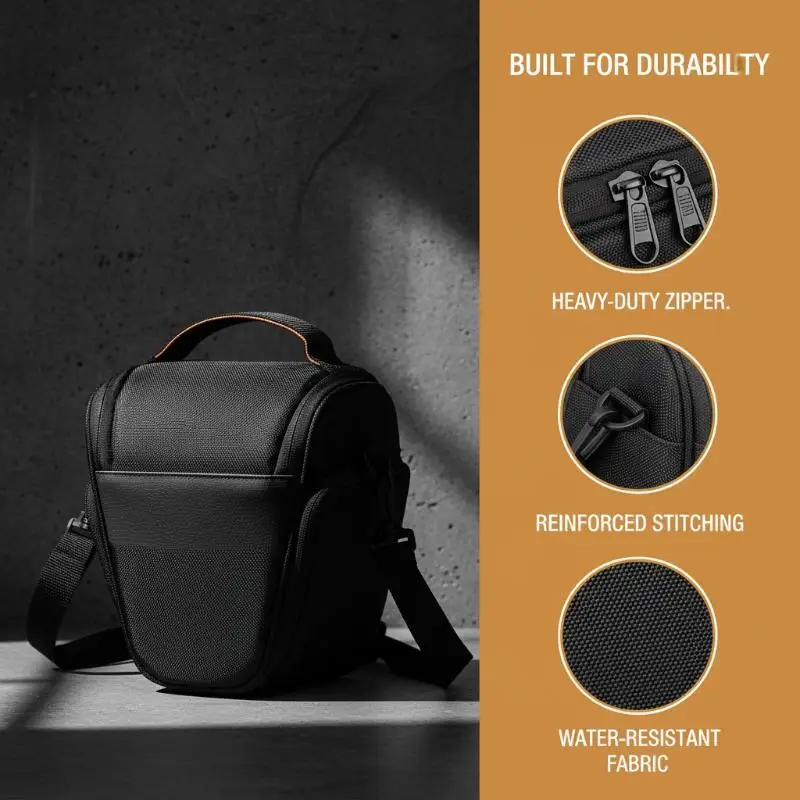 1 nylon waterproof camera bag, mini shoulder bag, digital camera bag, photography equipment