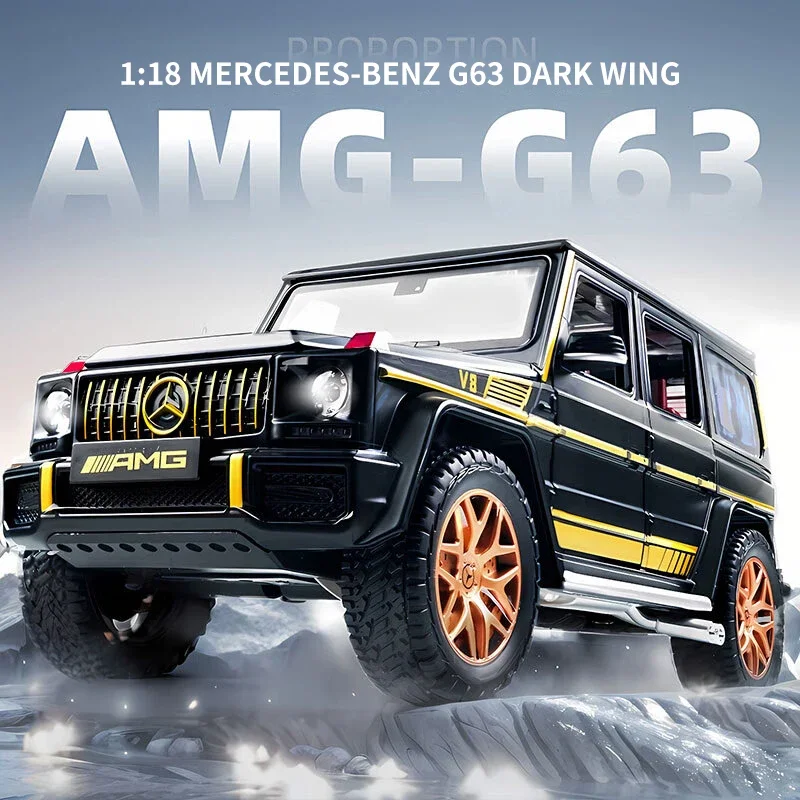 [CubeFun] 1:18 Mercedes-AMG G63 Shadow Wing Speciale Editie Legering Model Auto Geluid En Licht Trek Speelgoed Collectie Gift Kids