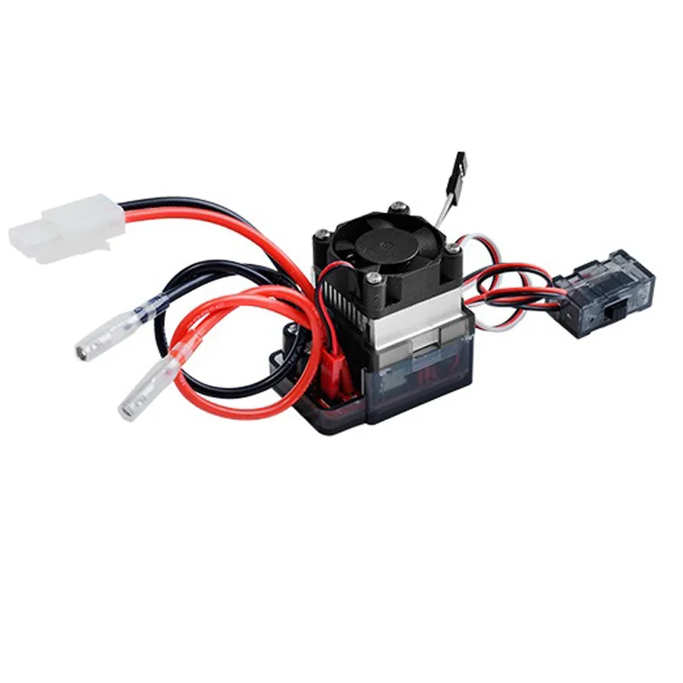 7.2-16V High Voltage Version 320A HSP Two-way Brush ESC For Vehicle And Ship One Towed One With Brake Cooling Fan