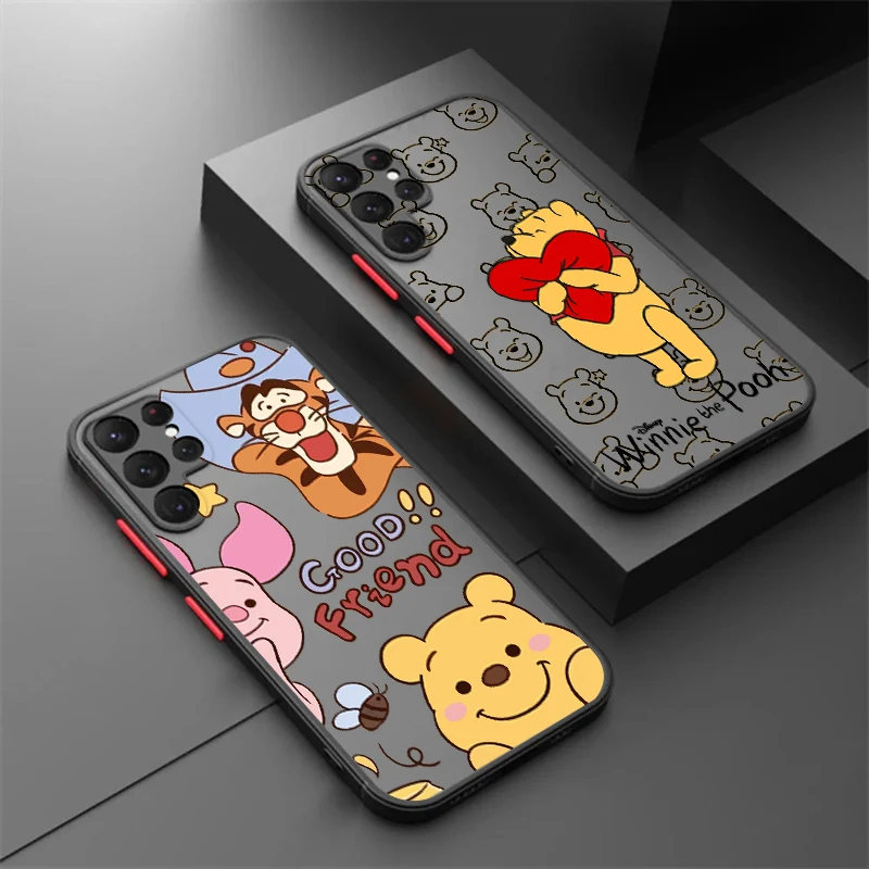 

Winnie The Pooh Disney Frosted Translucent For Samsung A53 A52 A33 A32 A51 A71 A21S A13 A73 A50 A22 A12 5G Back Phone Case