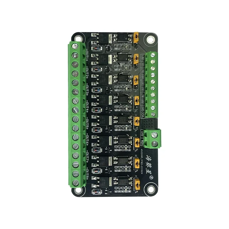 8-Channel, modular microcontroller PLC amplified field effect drive tube optocoupler isolation, control lamp with switch