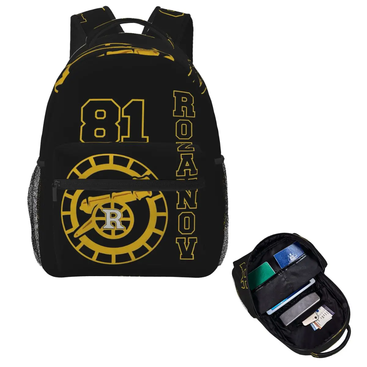 Heated Rivalry Rozanov 81 Boston Raiders Student Backpack School Bag Hiking Travel Daypack for Boys Girls Bookbag Shoulder Bags