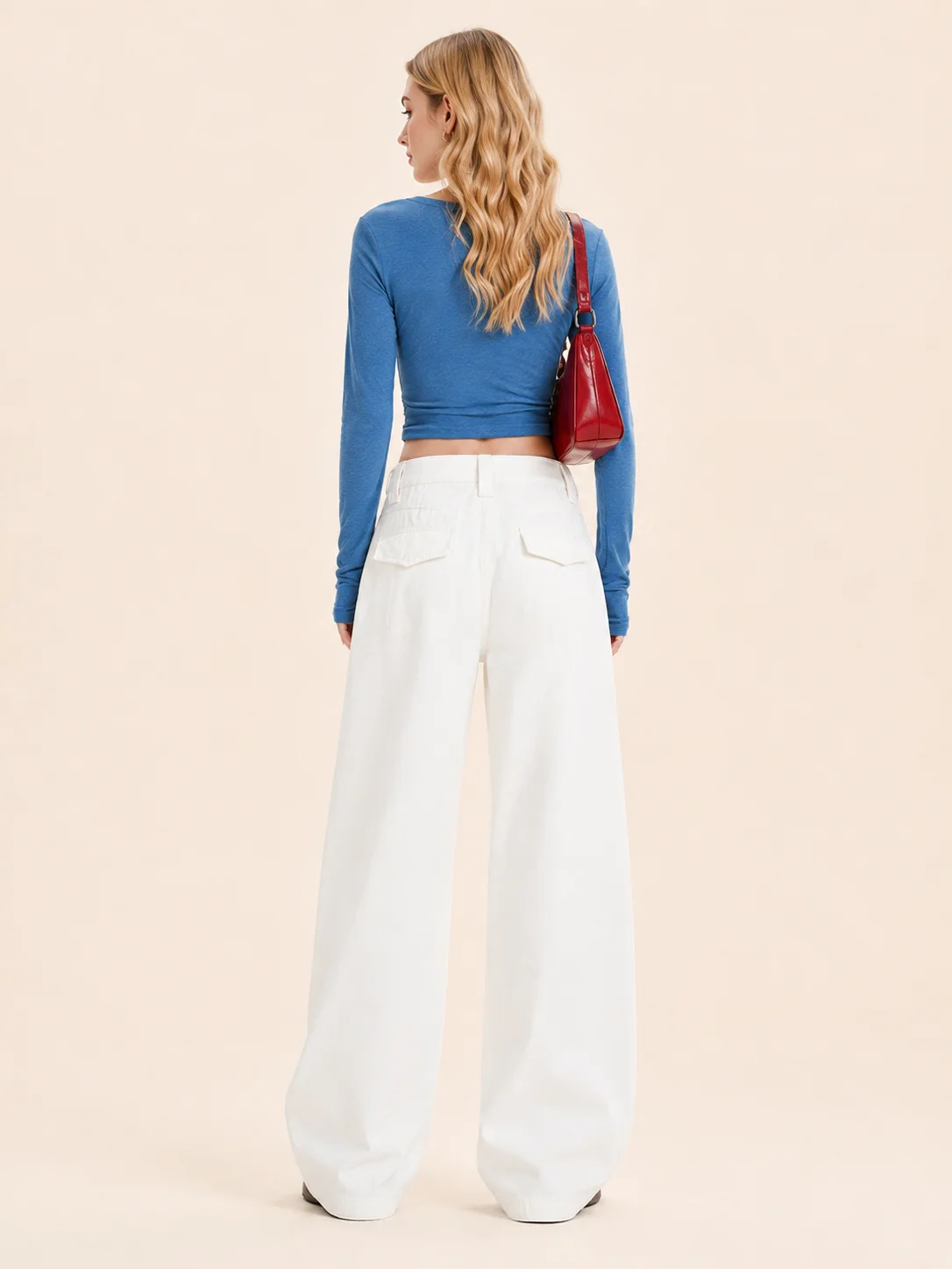 Women's White Wide Leg Jeans,  - Street Fashion Jeans Women recension och pris