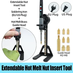 Inserti strumento Set di calore in ottone inserto macchina per l'impianto di dadi EU/USA regolazione della temperatura digitale saldatore accessorio per stampante 3D