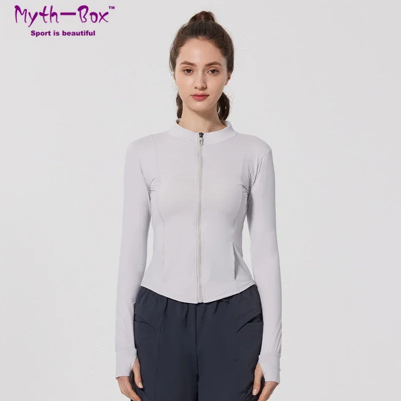 

Summer Women Sport Jackets Thin Slim Yoga Jacket Anti-UV Long Sleeves Running Top Coat Ice Silk Breathable Gym Fitness Outerwear