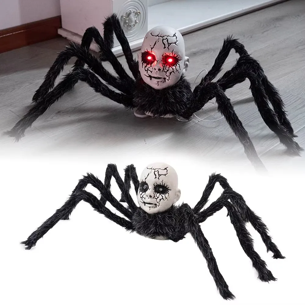 glowing-eye-halloween-electric-walking-spider-sound-activated-folding-yard-spider-decorations-leg-large-size-scary-face-spider