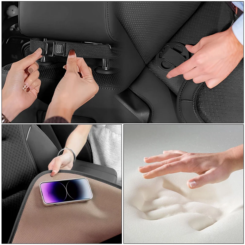 Car Stickers Ice Silk Seat Cushion Backrest Breathable Pad For Smart Fortwo 451 450 453 Forfour EQ Cabrio Crossblade