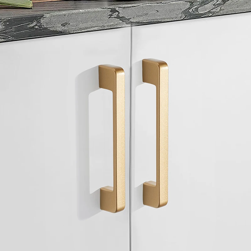 Garderobe gematte gouden ladeknoppen, Moderne minimalistische meubelgrepen, Laden, Kasten, Schoenkasten, Kleerkasten