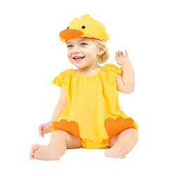 Infant Duck Outfit With Hat Baby Yellow Duckling Halloween Costume