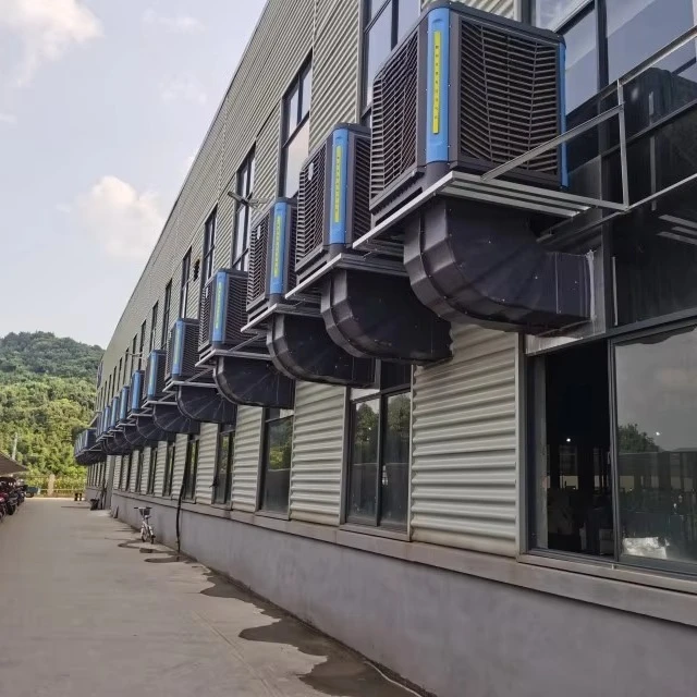 High Efficiency Cooling System 25000CMH 1.5KW Industrial Evaporative Air Cooler Reduce Uncertainty for Factory Livestock Farm