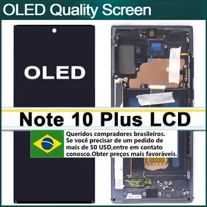 Bilashmart OLED Quality Display Samsung Note 10 Plus Note10+ N975 N975W LCD Display Touch Screen Digitizer Assembly Repair Parts