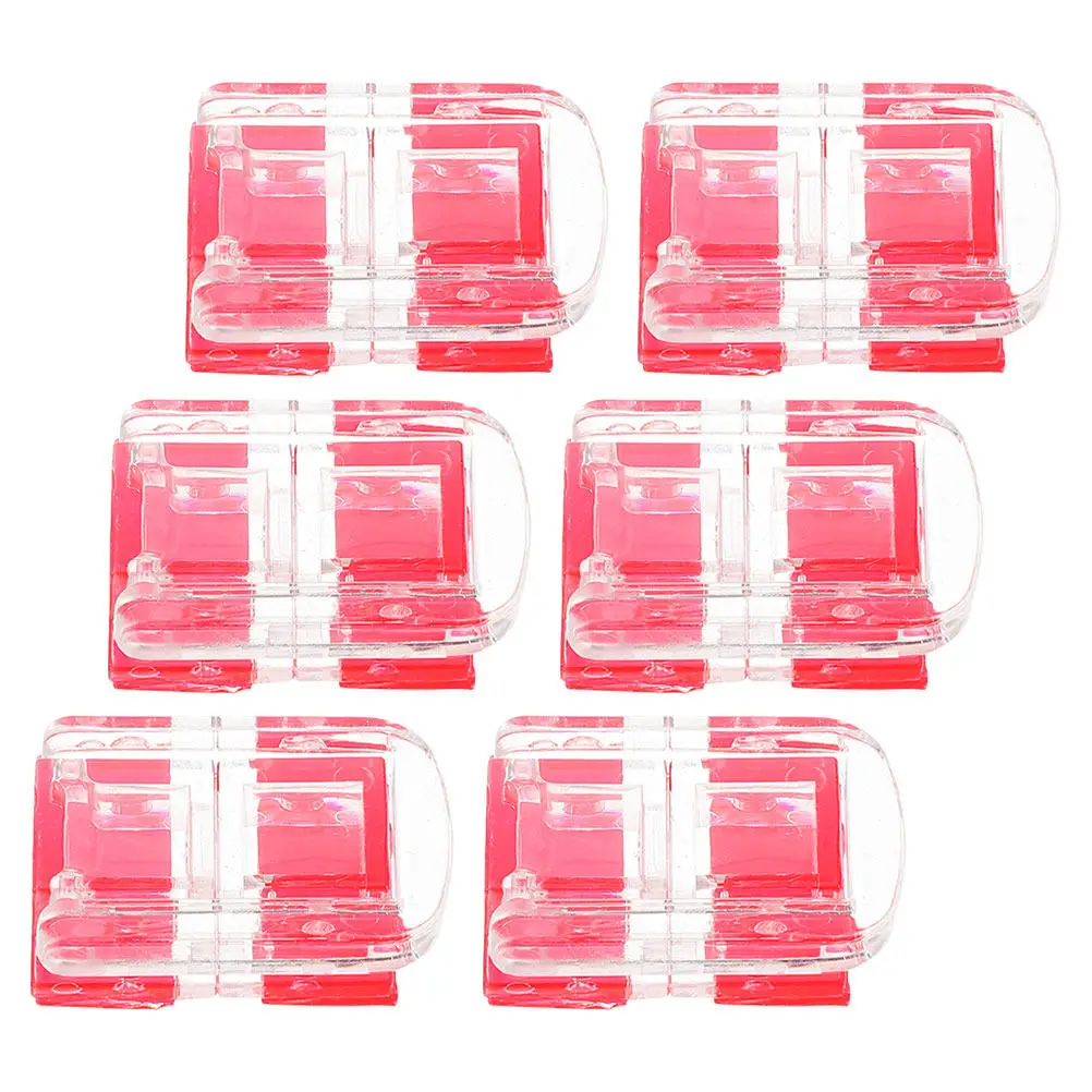 6Pcs Transparent Acrylic Cabinet Locks Self-Adhesive No-Drill Hasp Latch for Drawers Jewelry Boxes Cabinets Home Office Safety