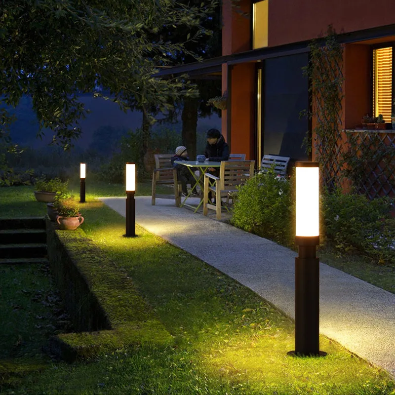 Impermeável LED Lawn Lamp, simples luz de rua moderna, Garden Path, Landscape Park, Villa, pátio Decore, ao ar livre, IP65, 85-265V