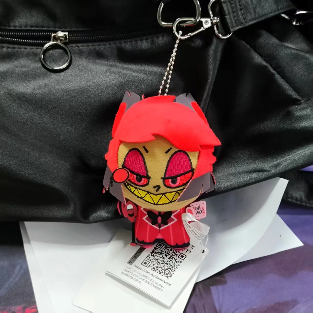 13 CM Hazbin Hotel Anime Alastor Plüschpuppe Ornament Weiches Spielzeug Taschenanhänger Sammlerstück Anime-Zubehör Kindergeburtstagsgeschenke – Detail 3
