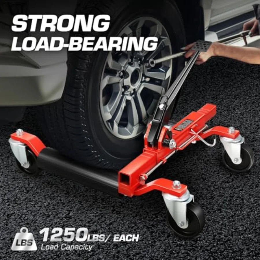 2개 세트 자동차 휠 돌리 잭 세트 기계식 1250 lbs 자동차 스키트 12인치 휠 차량 위치 조정 잭 중량급 롤러 포함