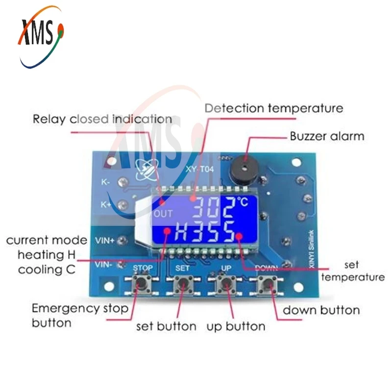 1 pz XY-T04 WiFi remoto regolatore di temperatura digitale ad alta temperatura K-type termocoppia controller ad alta temperatura