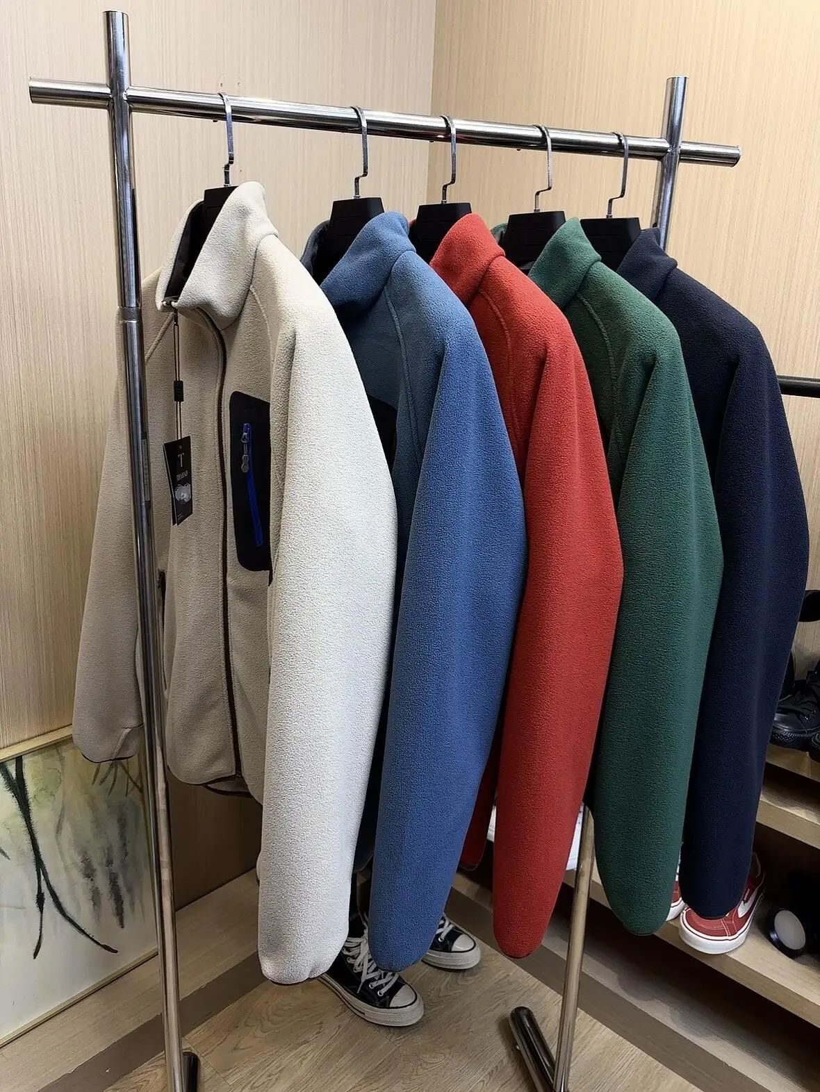 Thermojacke, Outdoor-Radsport-Freizeitjacke, Modische Innenschicht-Strickjacke, Dicke Doppelseitige Fleecejacke für Damen und Herren – Detail 18