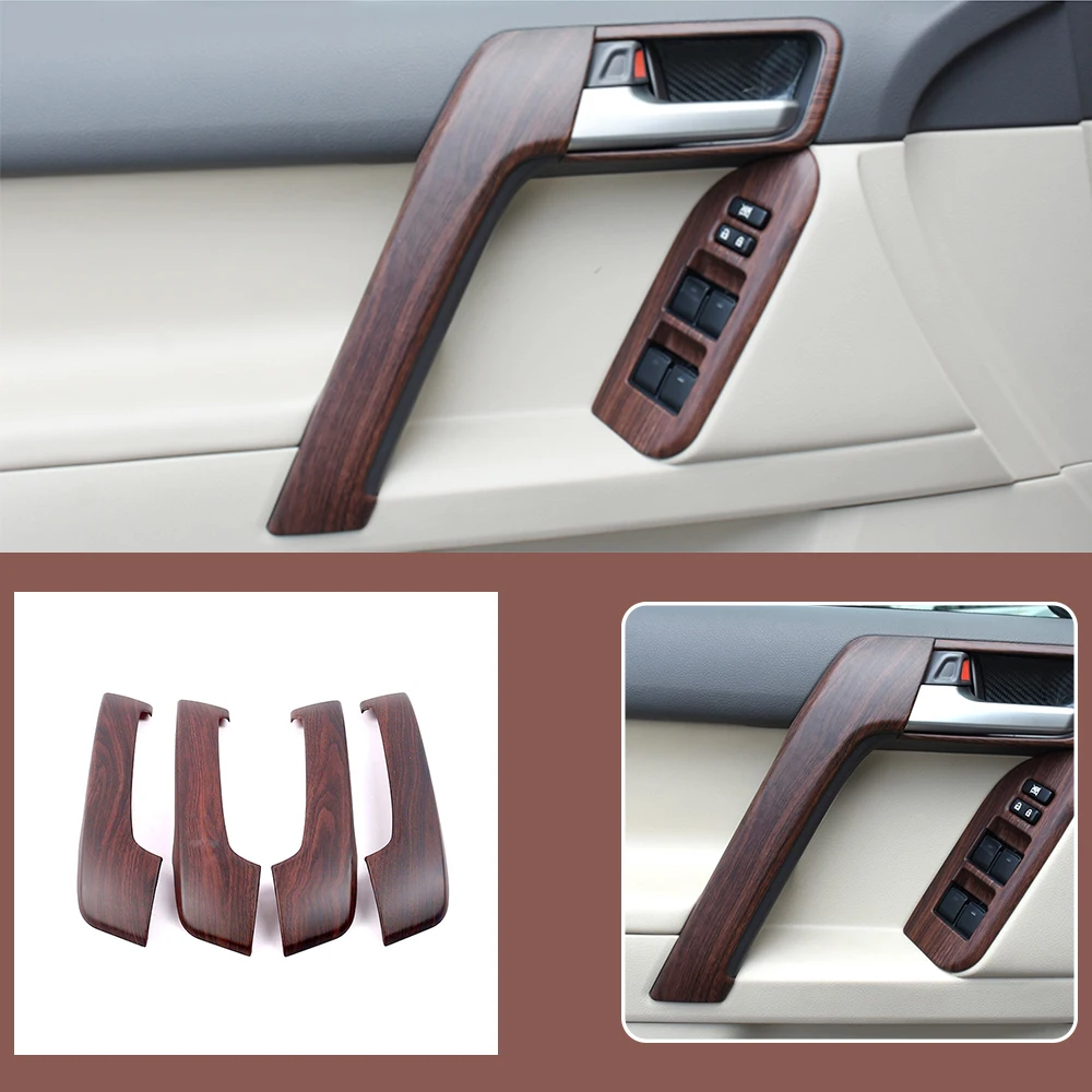 

For Toyota Prado J 150 J150 2014 2015 2016 2017 ABS Matte Front Armrest Panel Trim Door Handle Decoration Cover Accessories