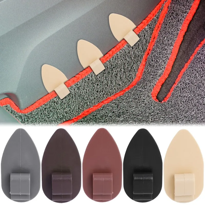 Universal Car Floor Mat Clips Fixing Grips Anti Slip Buckle Black Floor Trunk Carpet Liner Mat Retainer Clip Accessories