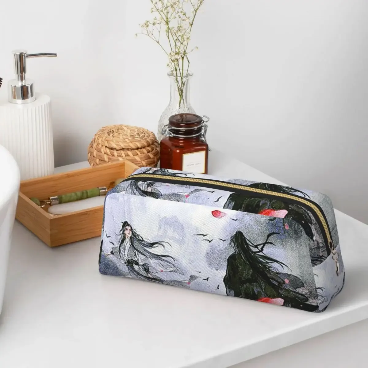 The Untamed WangXian Bunny Mo Dao Zu Shi Pencil Case for Students School Large Capacity Pen Box Pencil Bag Pencil Pouch