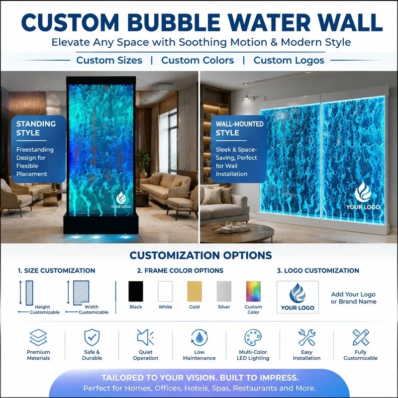 custom.Remote Control LED Bubble Wall Panel Custom Acrylic Bubble Wall Cafe Lobby Background Decoration