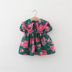 Girl's Dress Summer New Girl Baby Korean Edition Little Fresh Chiffon Princess Dress Wholesale for Foreign Trade