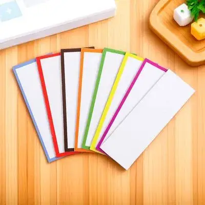 Magnetic Labels Name Tag Rewritable Magnets Cute Sticker Tiles for Whiteboard Blank Magnetic Name Tags Folder