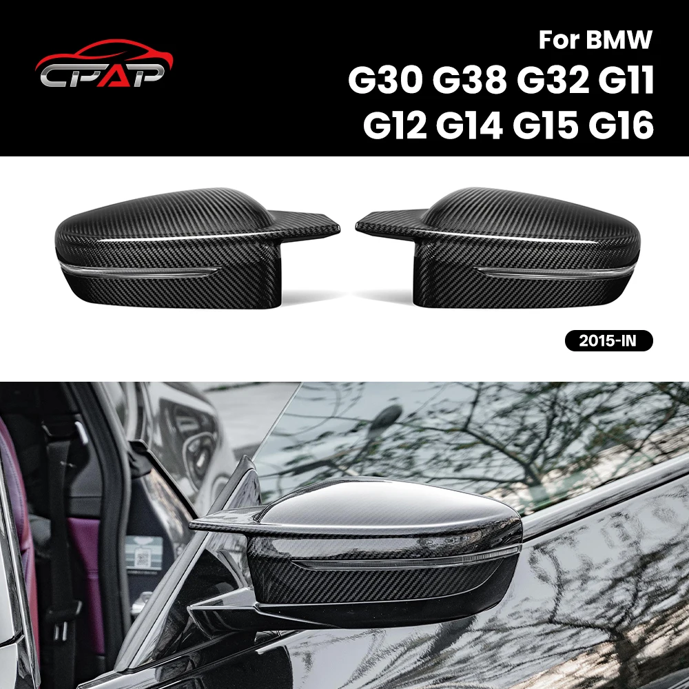 

Real Dry Carbon Fiber Car Exterior Side Mirror Cap Rearview Mirror Cover Caps For BMW G42 G20 G22 G23 G26 G28 2020-IN M4 Style