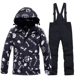 Ensembles de combinaison de neige pour enfants, vêtements de snowboard, costumes de sports de plein air, vestes et pantalons de ski, garçon ou fille, Wint