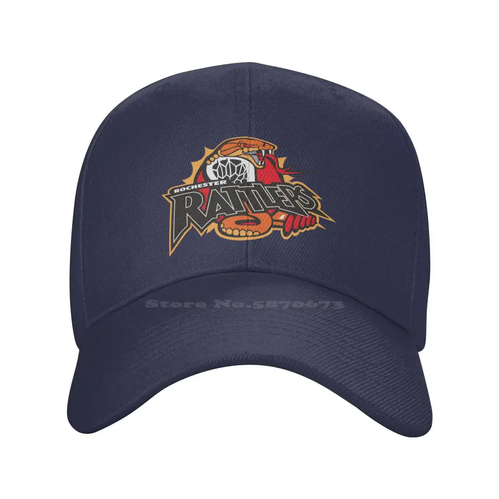 Rochester Rattlers Logo Print Graphic Casual Denim cap Knitted hat Baseball cap