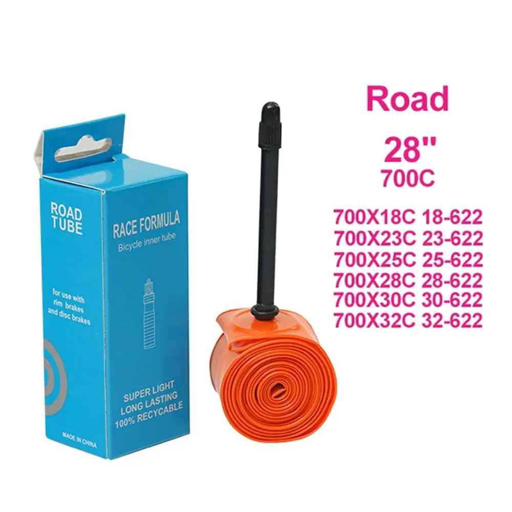 Ultralight Bike Inner Tube 700C 18-32C Road Bicycle TPU Inner Tire 65mm Length French Valve Super Light Anti-Oxidation Tube