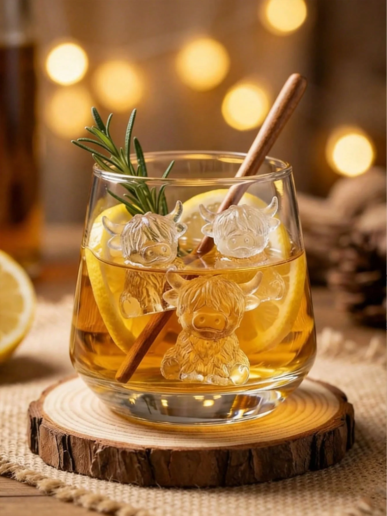 1pc Highland Cow Silicone Ice Cube Tray, 3D Cute Cow Shaped Silicone Ice Mold, Suitable For Whiskey, Cocktails And Baking, Silicone Mold Also Suitable For Easter And Holiday Decorations, Party Supplies, Kitchen Decor, sh260402110605352827797