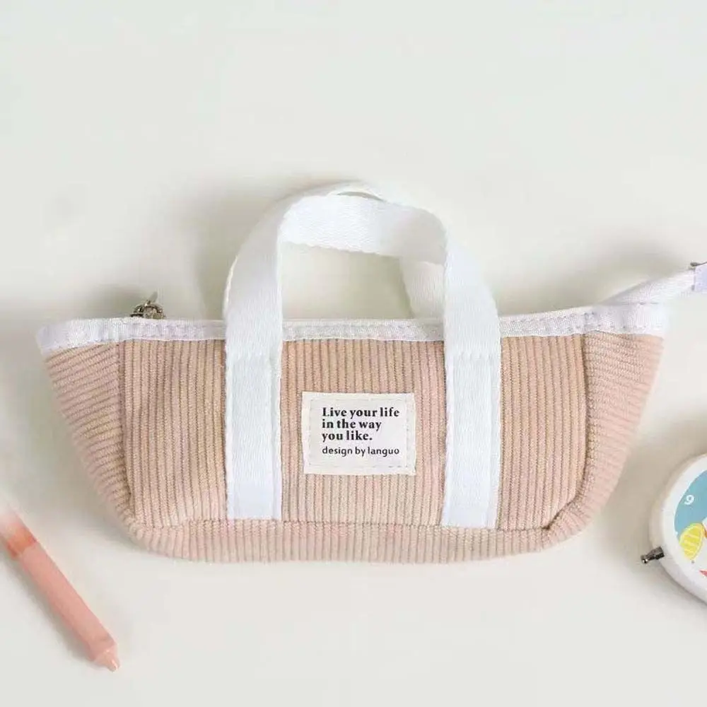 Desktop Storage Handheld Stationery Bag Large Capacity Ship Shape Korean Style Pencil Case Aesthetic Handheld Pencil Pouch