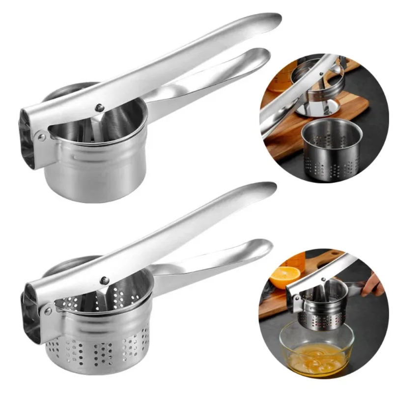

Stainless Steel Potato Juicer Presser Masher Ricer Kitchen Tool For Fruit Vegetable Cooking