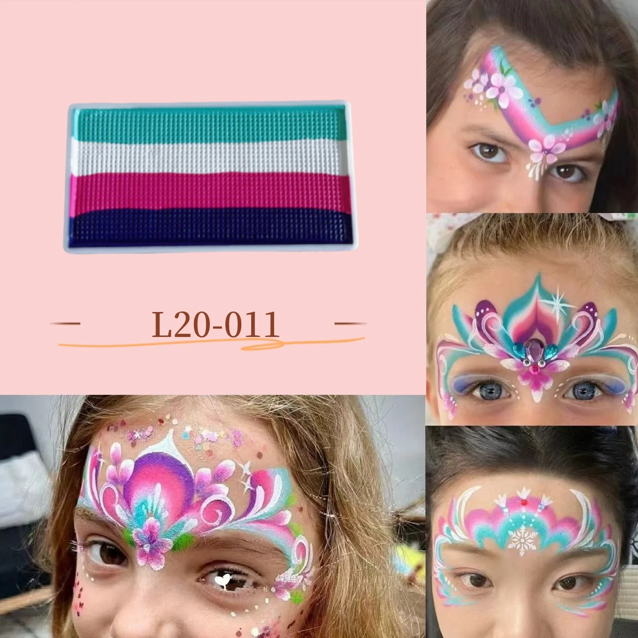 20 g Regenbogen-Split-Kuchen auf Wasserbasis, Gesichtskörperkunst, Neon-UV-Metallic-Gesichtsbemalung für Halloween, Weihnachten, DIY-Make-up für Kinder – Detail 6