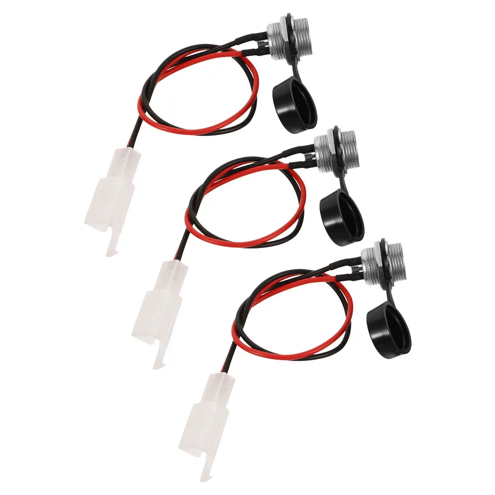 

3pcs Electric Tricycle Accessories Scooter Charging Harness Cable Replacement Port Iron Socket Durable Wire for Mini