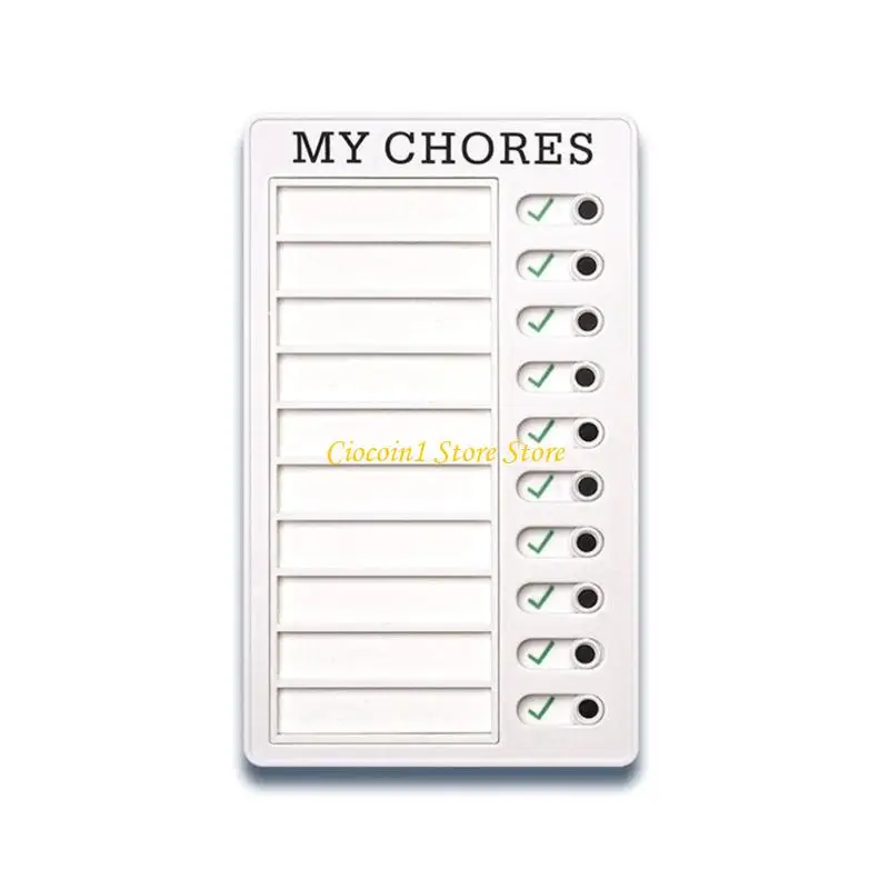 A3PC Reusable Daily Routine Chart Time Management Board Kids Study Schedule Daily Chore Chart 12x20cm Visual Schedule Board