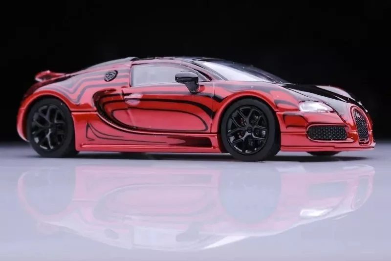 

Veyron-красный/черный-модель MORTAL 1:64, коллекция литых металлических автомобилей, ограниченная серия, хобби-игрушки