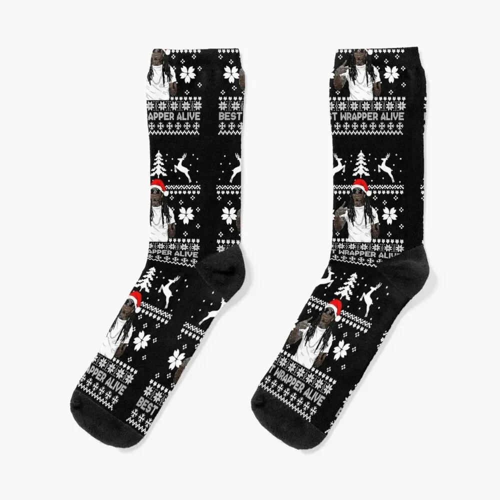 Lil Wayne Best Wrapper Alive Christmas Sweater Socks gym luxe professional running Children's Socks For Women Men's