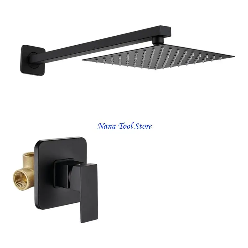 31GJ Recessed Shower Systems with Squares Valves Body Coppers Materials Concealed