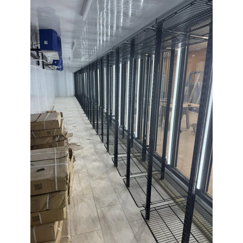custom.Heavy-Duty Metal Display Racks with Quick Installation and Solid Shelves Supermarket Cold Rooms-Electrostatic Powder