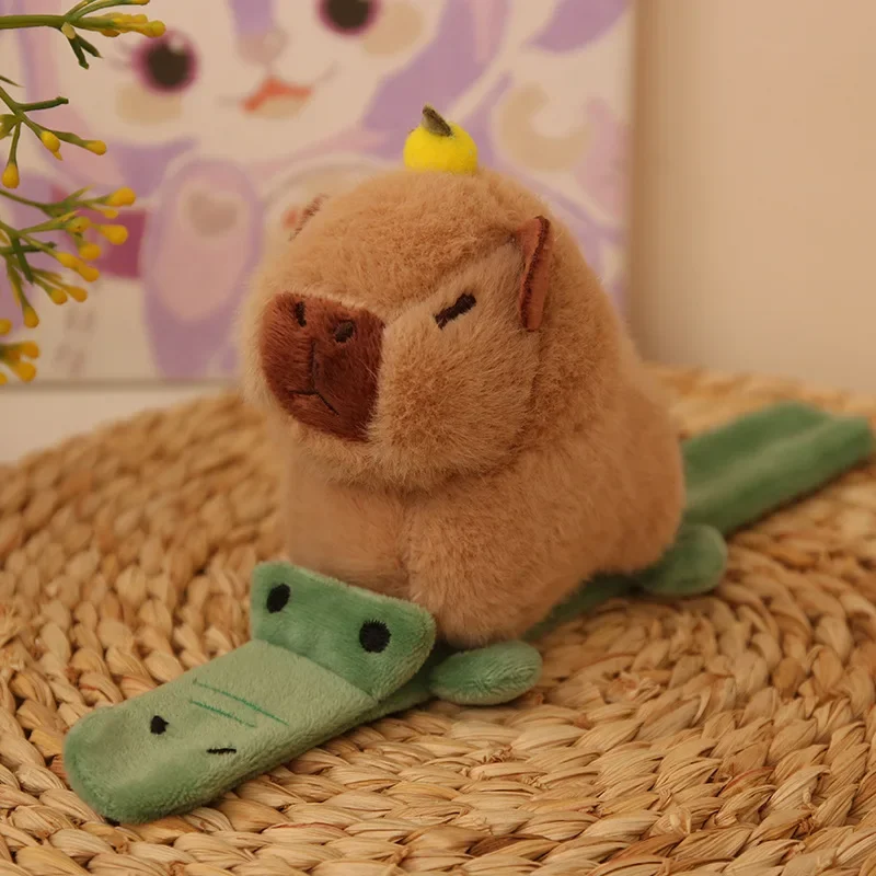 Tier Slap Armbänder Capybara Plüschtier Kuscheltiere Huggers Slap Toy Armband Interaktive Spielzeugfiguren Ringspielzeug Plüschtiere